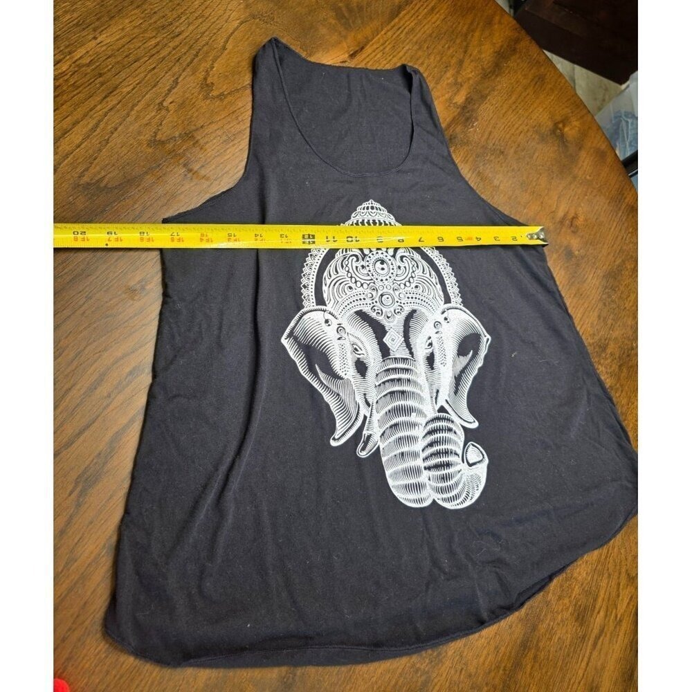 Elephant Graphic Tank Tops Set - Clearwater Beach FL Surf Style Coral & Black Sl - Picture 12 of 13